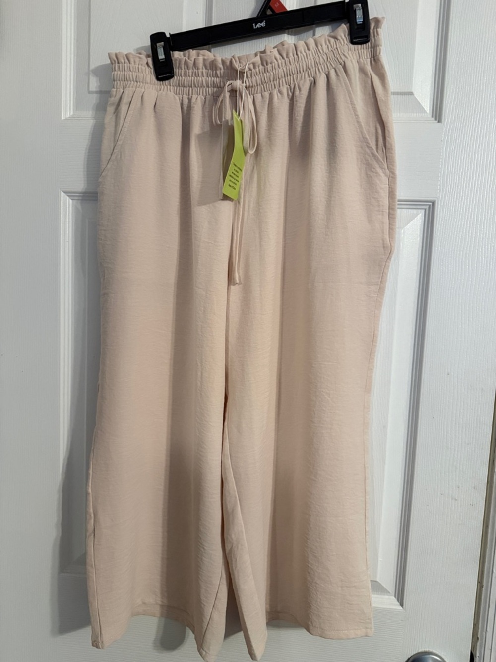 Wide Leg Drawstring Pants in Blush - Comfortable Everyday Style